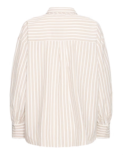Fransa - FRZaba Skjorte 1 - White Tobacco Stripe